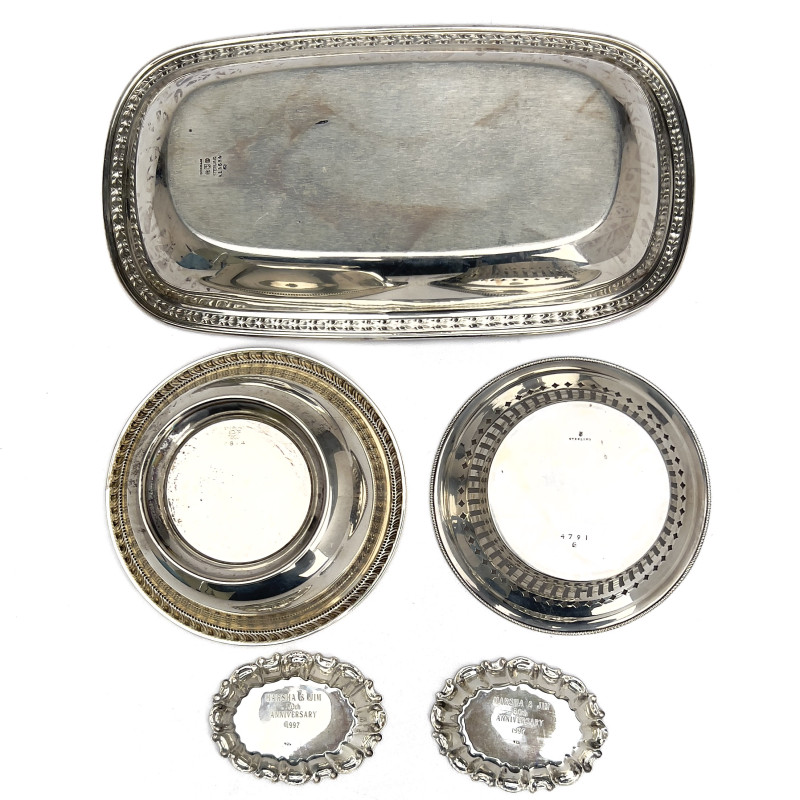 Silver Dishes, Group of 5