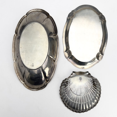 Three Silver Trays