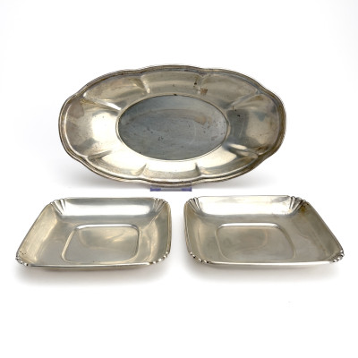 Image for Lot Three Silver Serving Trays