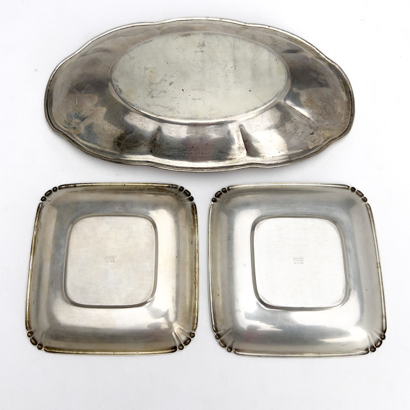 Three Silver Serving Trays