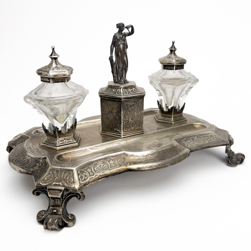 Edward Barnard &amp; Sons - Victorian Silver Inkwell