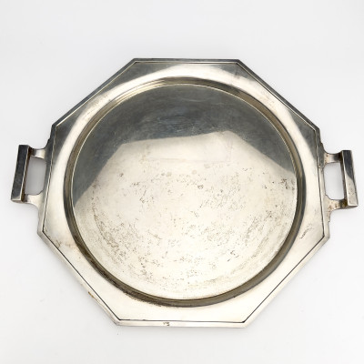 Image for Lot Gorham - Monumental Octagonal Silver Serving Tray