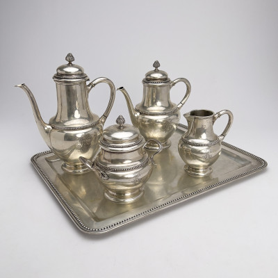 Image for Lot Wolfers Frères - Silver Coffee and Tea Service