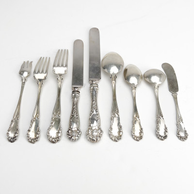 Alvin - Edward VII Silver Flatware Service for 12