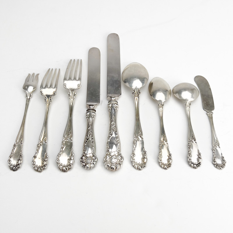 Alvin - Edward VII Silver Flatware Service for 12