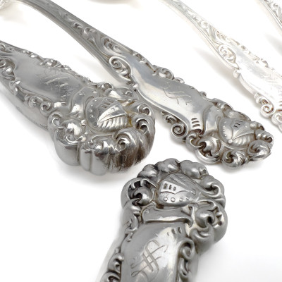 Alvin - Edward VII Silver Flatware Service for 12