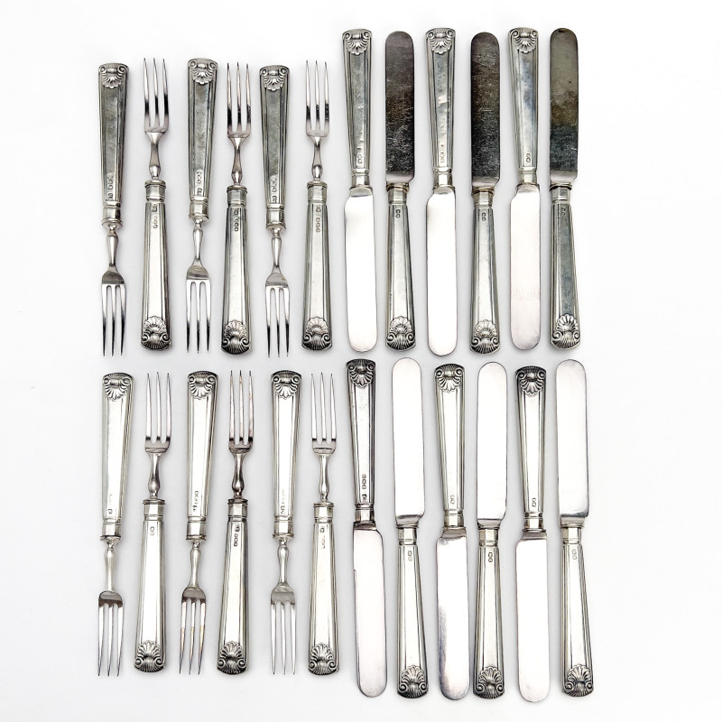 George Hape Silver Fish Set for 12