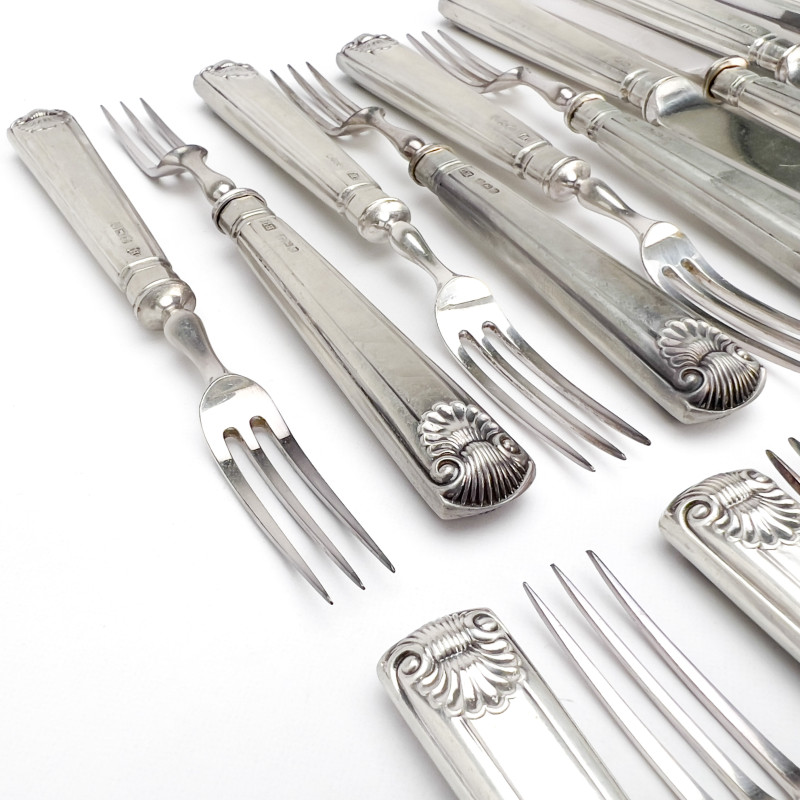 George Hape Silver Fish Set for 12