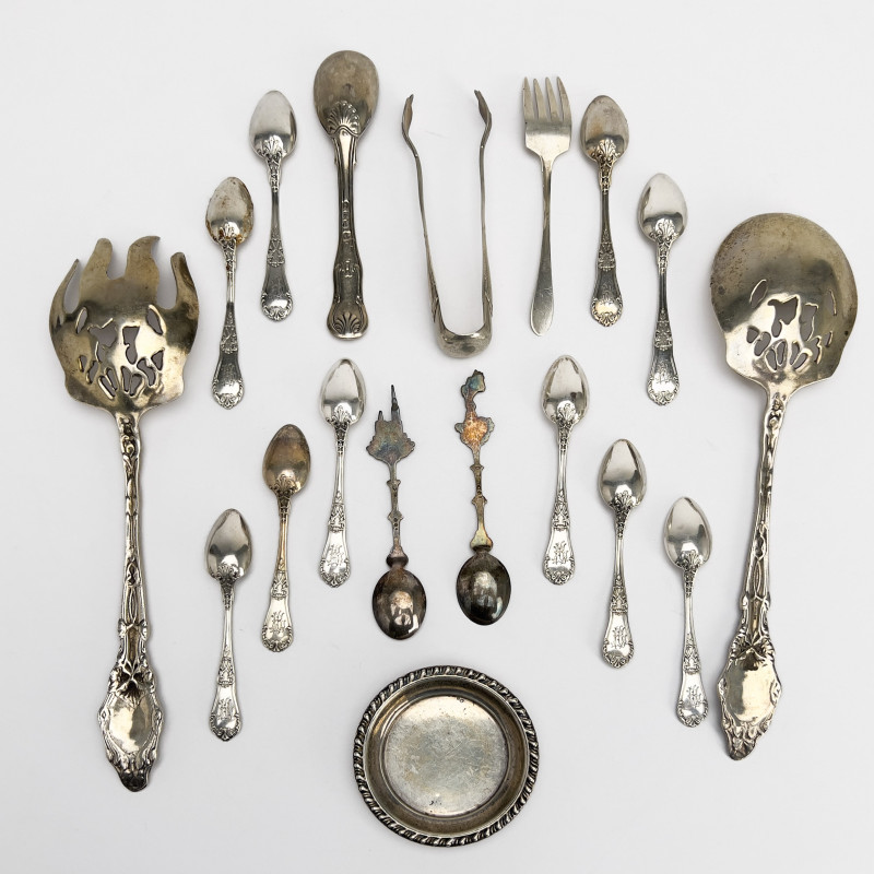 Silver Flatware, Spoons and More, Group of 18