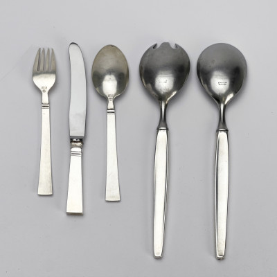 Georg Jensen Silversmithy - Silver Children's Set and Salad Servers