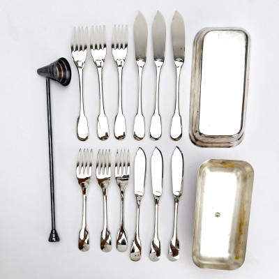 Christofle - Silverplate Group including Cluny Flatware