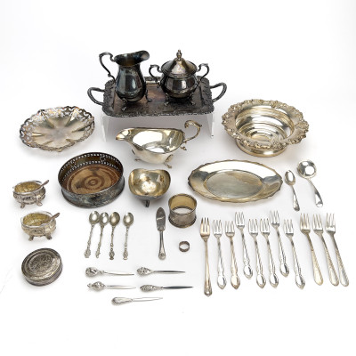 Image for Lot Silverplate Flatware, Tableware and Accessories