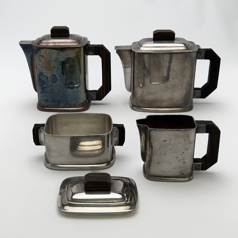 Ercuis - Modernist Silverplate Coffee and Tea Service