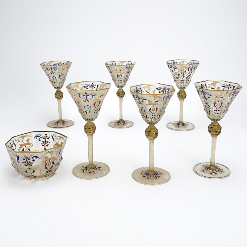 Salviati (attributed) Stemware Group