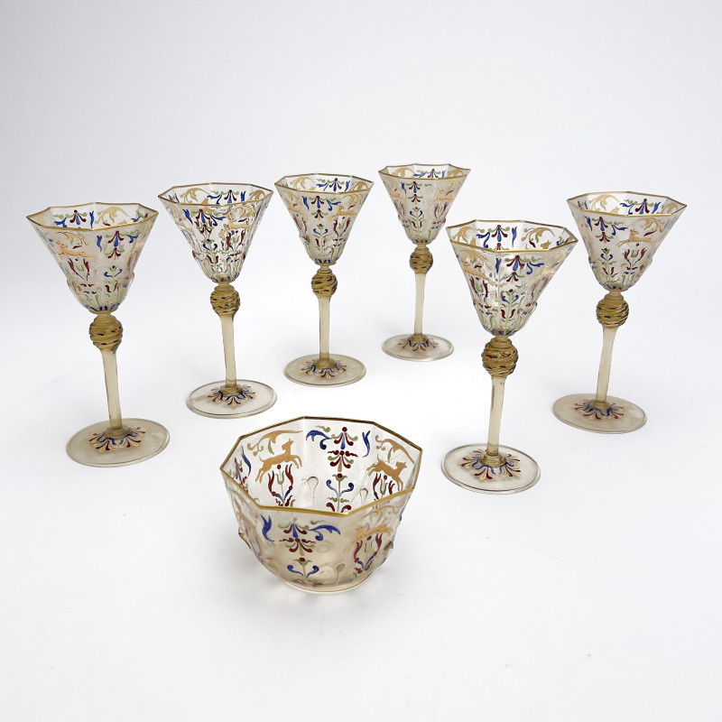 Salviati (attributed) Stemware Group