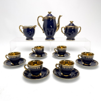 Image for Lot Limoges Demitasse Coffee Service, Set of 15