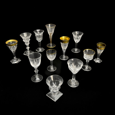 Image for Lot Moser - Crystal Liqueur Cordial Stemware with Presentation Case, Set of 12