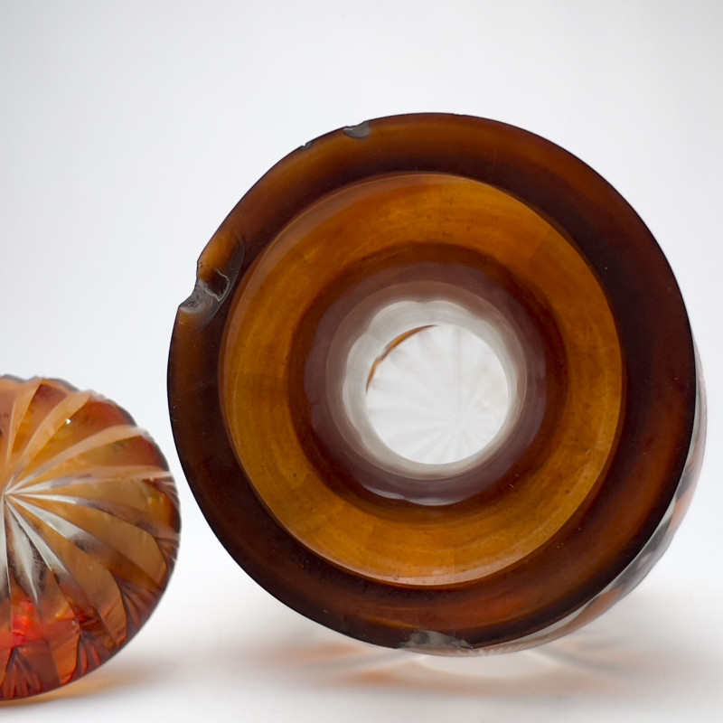 Bohemian Decanters and Gilt Ruby Glass Tumblers