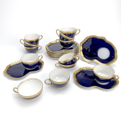 Limoge Cups and Saucers, Group of 23