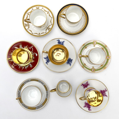 Collection of Demitasse Cups and Saucers, Group of 15