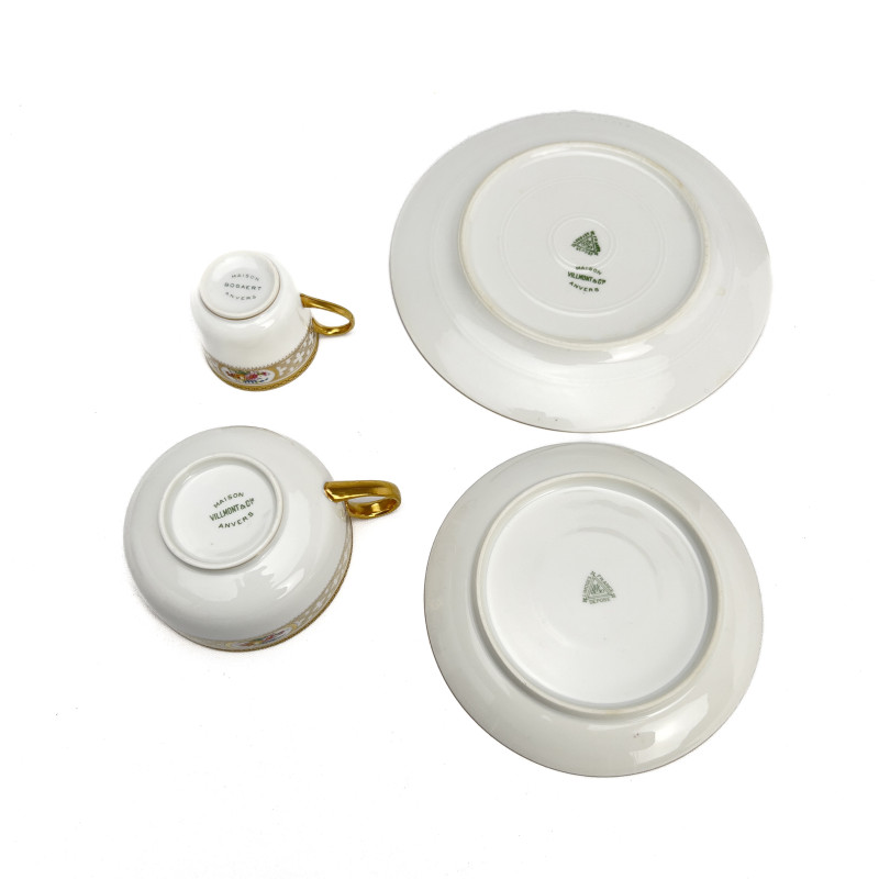 Villmont Maison Anvers Gilded Floral Partial China Service