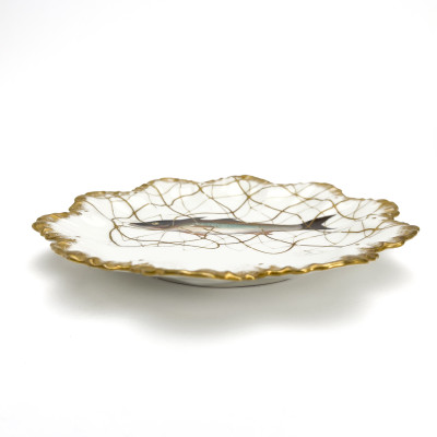Lanternier &amp; Co - Limoge Fish in Net Plates, Set of 12