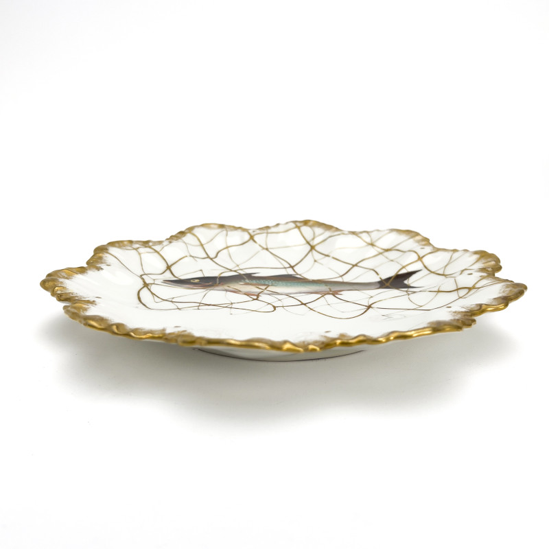 Lanternier &amp; Co - Limoge Fish in Net Plates, Set of 12