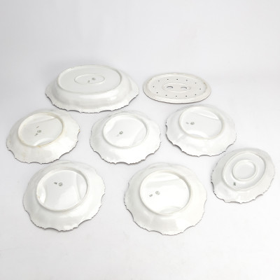 Limoges Porcelain Asparagus Service, Set of 12