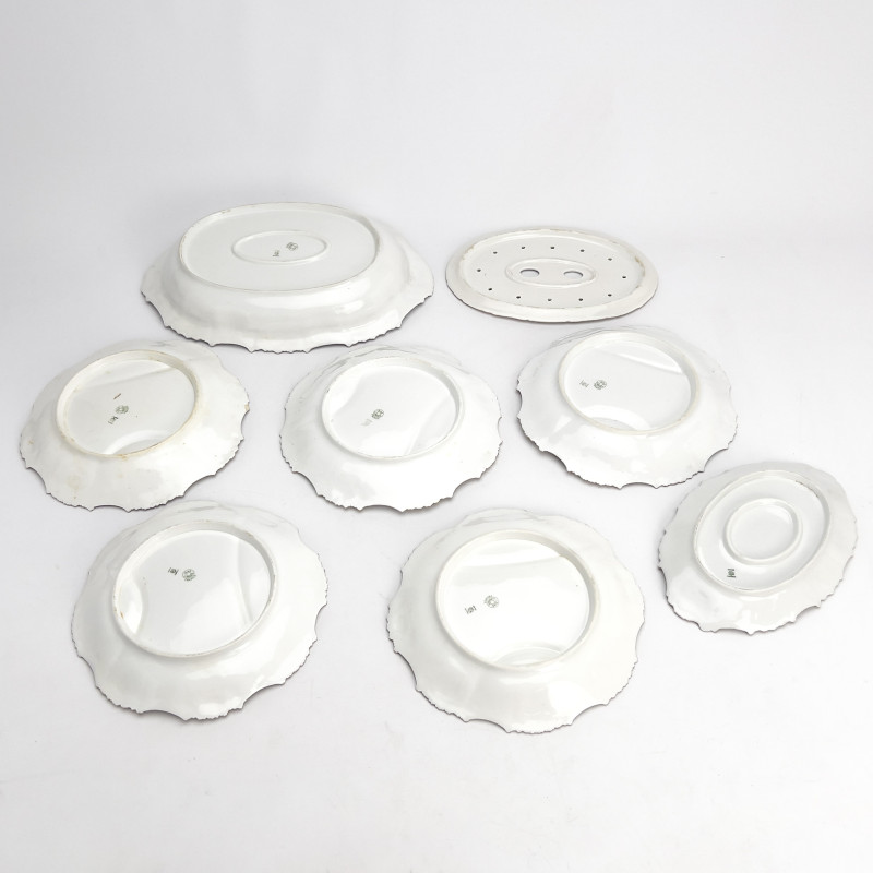 Limoges Porcelain Asparagus Service, Set of 12