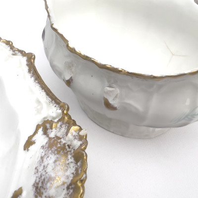 Limoges Porcelain Asparagus Service, Set of 12