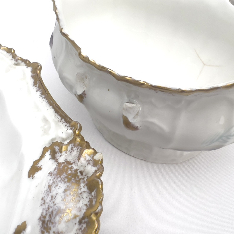 Limoges Porcelain Asparagus Service, Set of 12