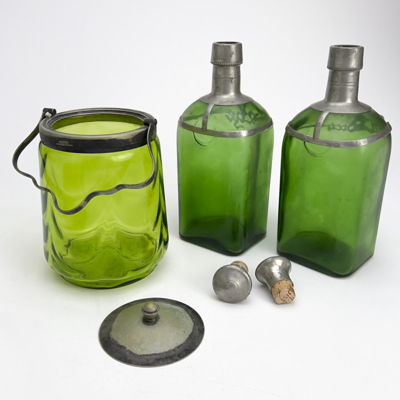 Collection of Green Glass Vessels