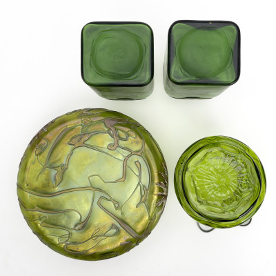 Collection of Green Glass Vessels