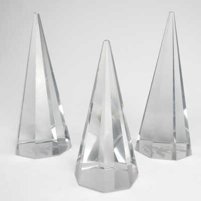 Image for Lot Cartier - Three Crystal Obelisks