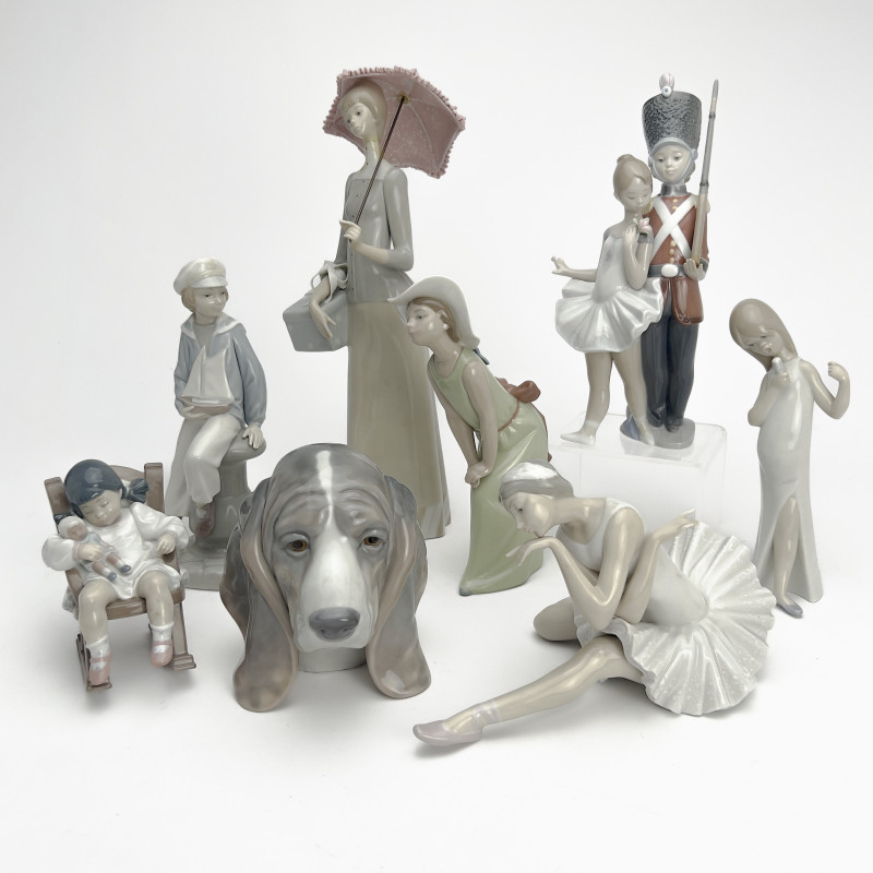 Lladro - Porcelain Figurines, Group of 8