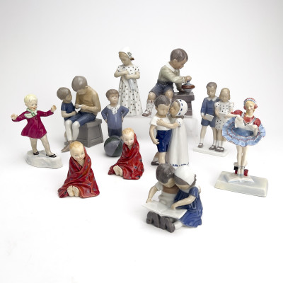 Image for Lot Bing & Grondahl, Royal Copengagen, Royal Doulton, & Others - Porcelain Figurines, Group of 11