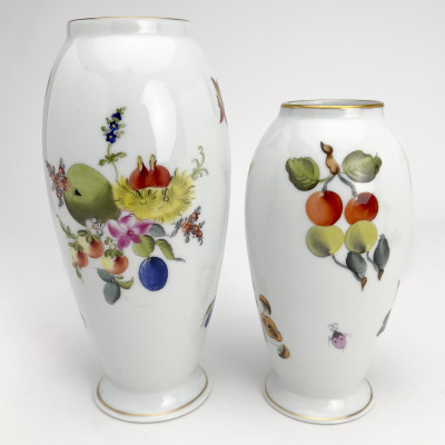 Image for Lot Herend - Two Market Garden Porcelain Vases