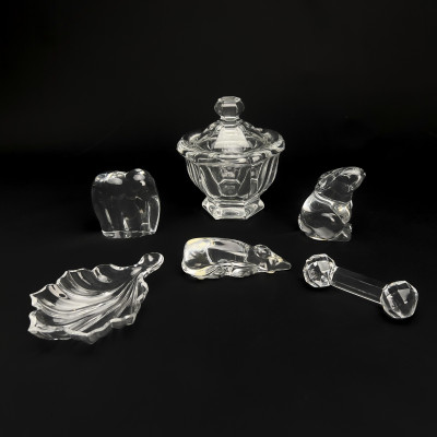 Image for Lot Baccarat - Glass Desktop Accessories, Group of 6