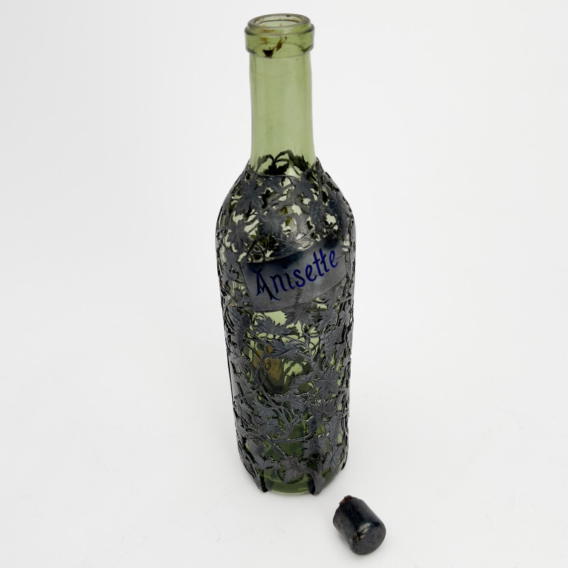 Enamel Silver Six Bottle Tantalus