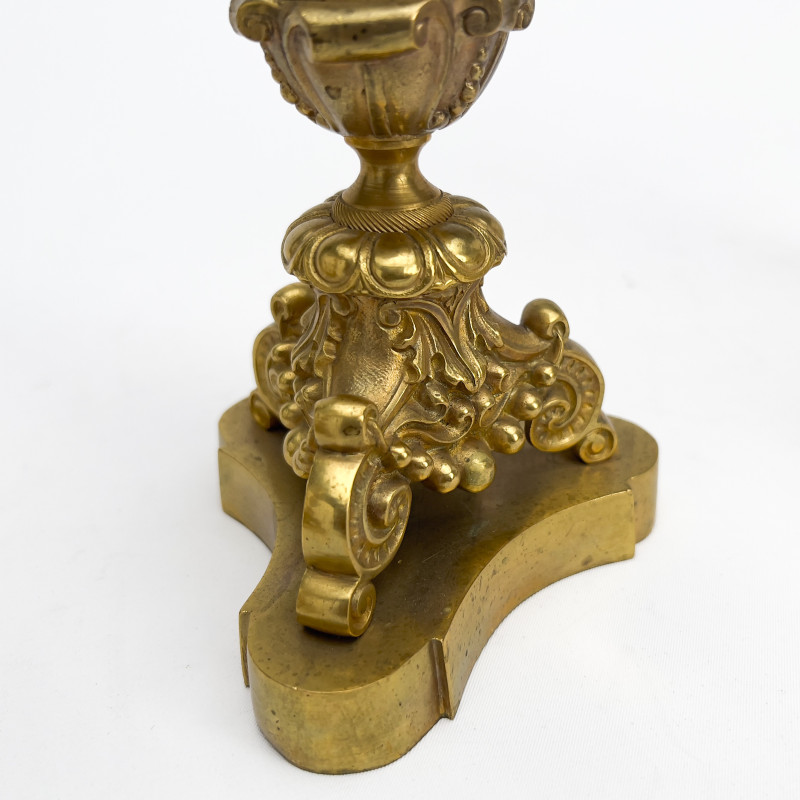 Pair of French, Gilt Bronze Candelabras