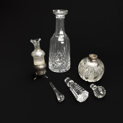 Steuben Candelabras and Other Glass, Group of 5