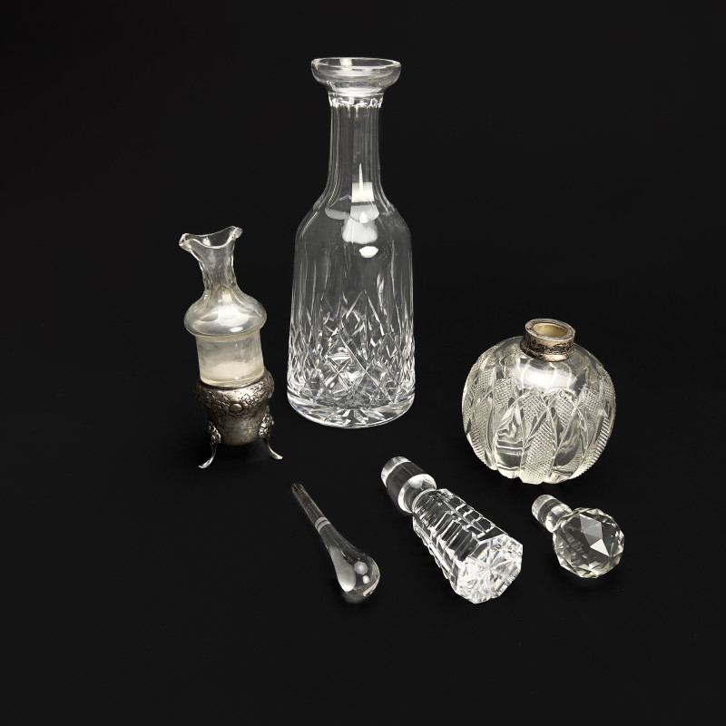 Steuben Candelabras and Other Glass, Group of 5