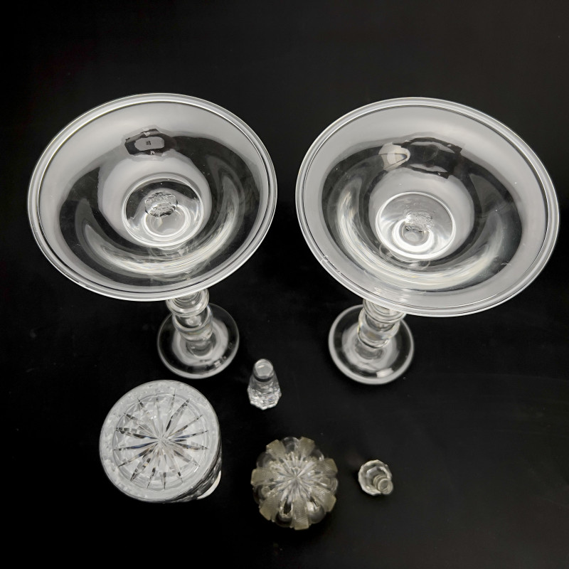 Steuben Candelabras and Other Glass, Group of 5