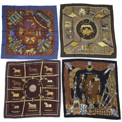 Hermès - Silk Scarves, Group of 6