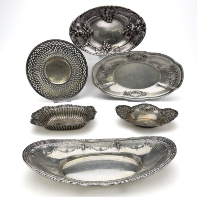 Image for Lot Silver Serving Dishes and Tableware, Including Birks
