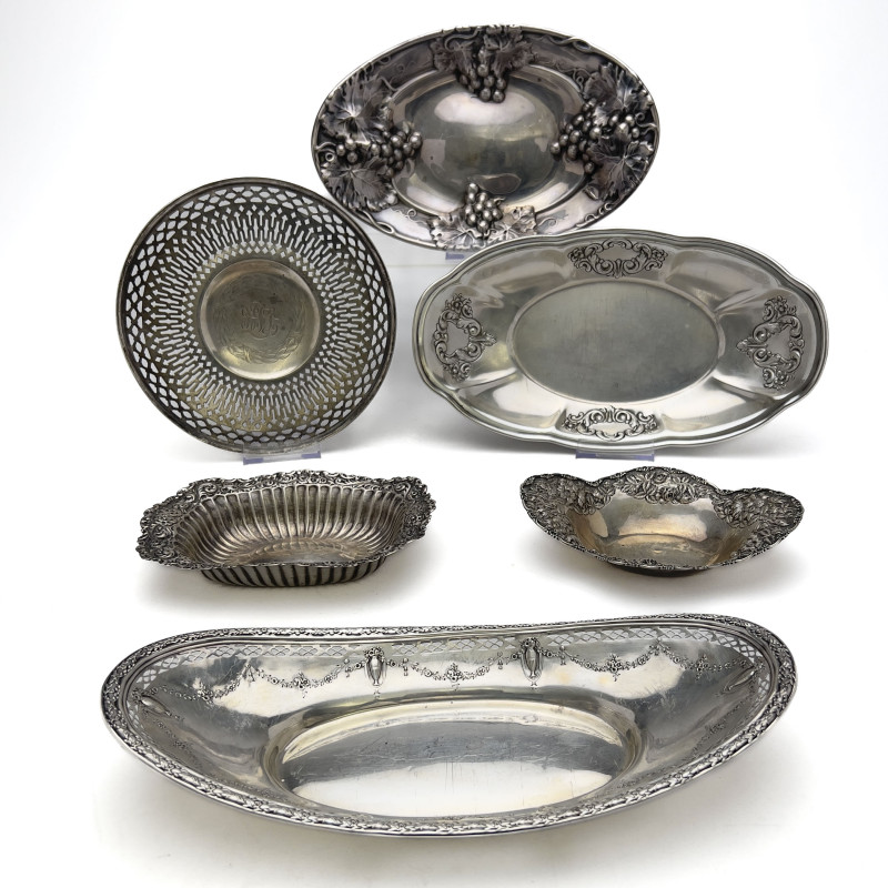 Silver Serving Dishes and Tableware, Including Birks