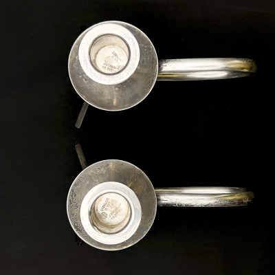 Gonzalo Moreno - Pair of Silver Candlesticks