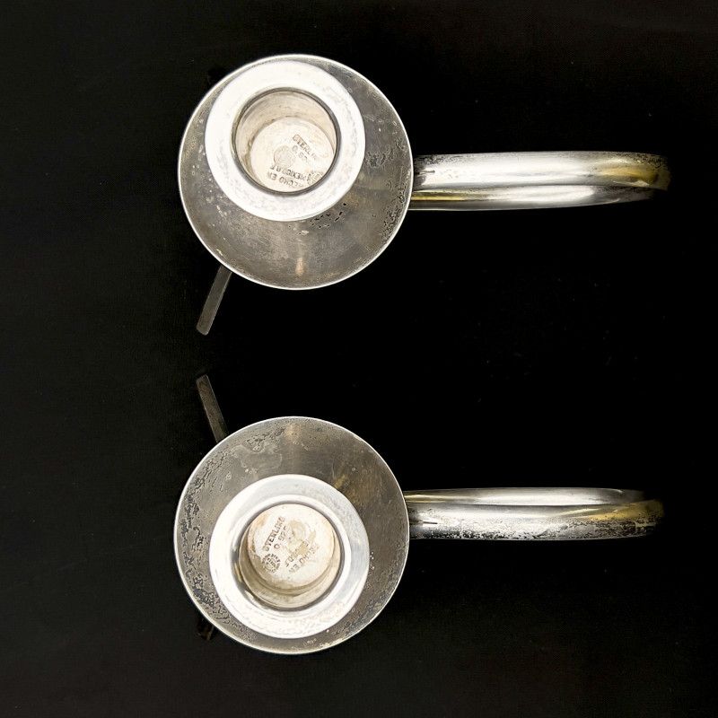 Gonzalo Moreno - Pair of Silver Candlesticks