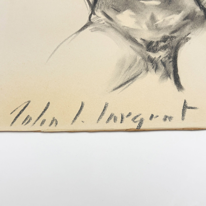 John Singer Sargent (Attributed) - Study of a Seated Male Model/Thomas E. McKeller