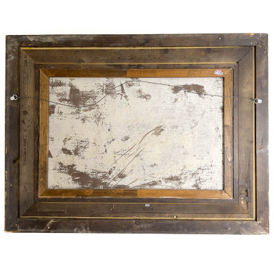 19th Century Style Genre Painting of a Chess Match